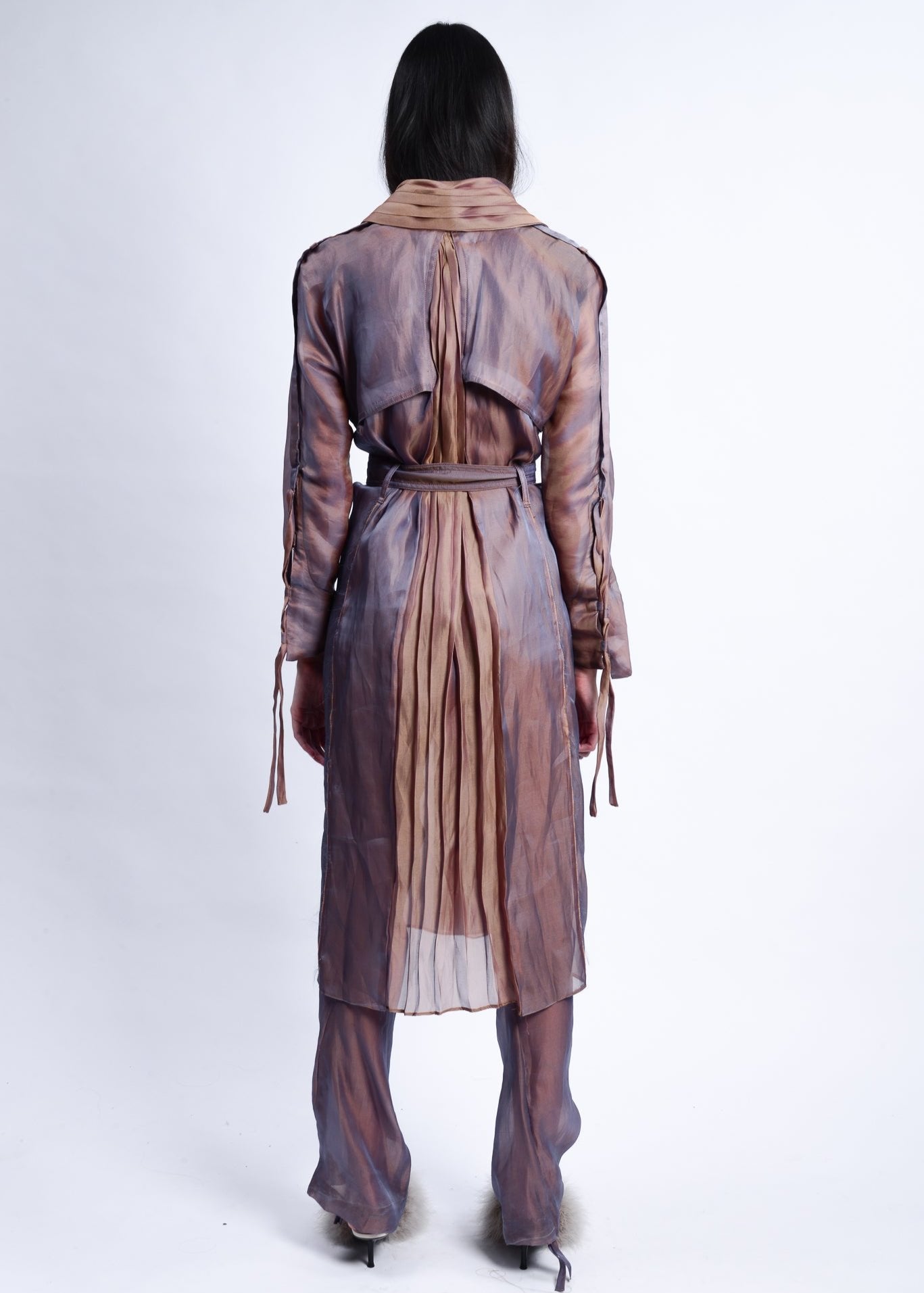 OXIDISED SILK COAT