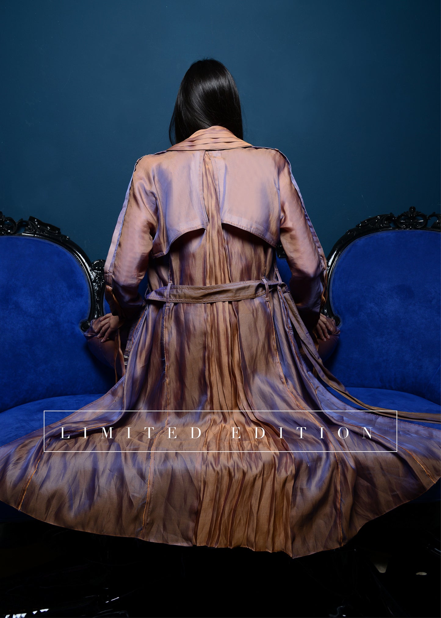 OXIDISED SILK COAT